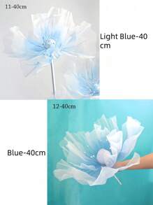 1 件 40/50 厘米大型仿真花橱窗展示 3D 大型人造花悬挂纱网镂空假花婚礼装饰 - 彩色 - 查看 17