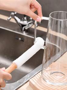 Cirelle 1 pieza Cepillo de limpieza de botellas, Limpiador de tazas en forma de L, Herramientas de limpieza, Herramienta de mango de madera para tazas, cristalería, decantadores de vino, jarrones | Cepillo para botellas, Limpiador de botellas, Cepillo de limpieza de botellas, Limpieza de tazas, Botella de agua