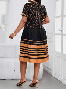 SHEIN Lady Bộ đồ hai mảnh công sở thanh lịch, giản dị, nhiều màu sắc, mùa xuân và mùa hè, áo mùa hè, trang phục công sở, trang phục thường ngày, váy suông, trang phục mặc nhà thờ, trang phục mùa xuân cho phụ nữ - Nhiều màu - Xem 2