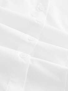 Maija Women's White Shirt With Side Slit Multiple Bow Decorative Design, Summer Dress Shirt With Stylish, Elegant, Versatile, Comfortable Fit, Long Sleeve, Side Slit, Multiple Bow Decor, Vintage Music Festival Casual Attire, Romantic, French Chic, Sophisticated, Understated, Graceful