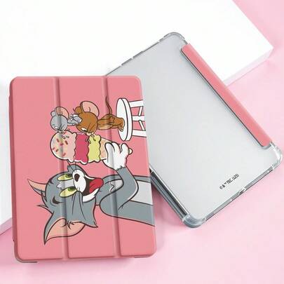 TOM & JERRY X SHEIN 时尚可爱的卡通猫和老鼠印花垫套