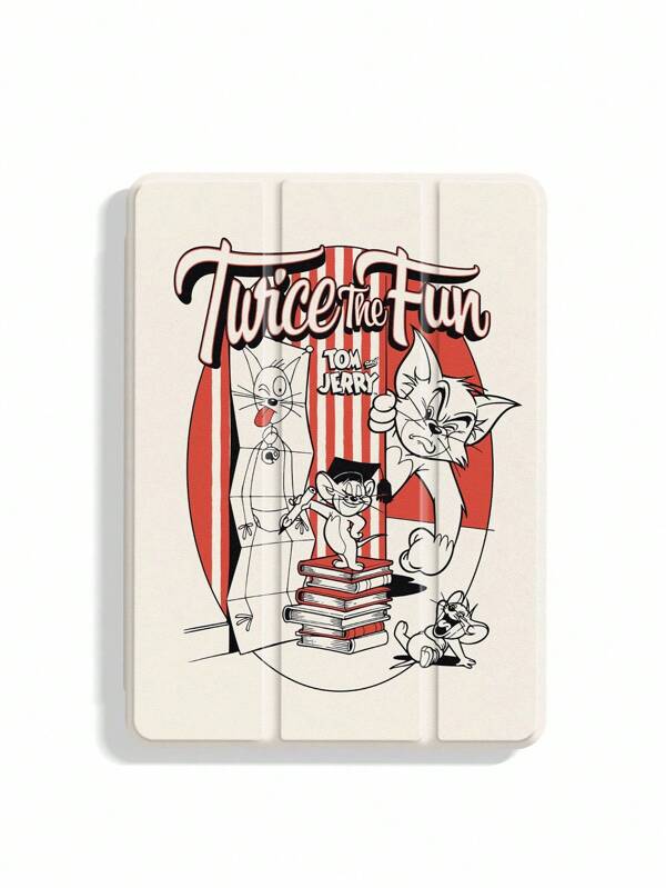 TOM & JERRY X SHEIN Letter & Cartoon Pattern Cute Pad Case