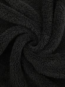 SHEIN Herbstkleidung, Herbstkleidung, Umstandskleidung Herbst/Winter Umstandskleidung Lässige vielseitige einfarbige Kapuzensweatshirts, Herbst/Winter Reißverschluss-Sweatshirts Damen Sweatshirts Schwarze flauschige Jacke Flauschiger Sweatshirt Schwarzer Reißverschluss-Fleece Reißverschluss-Sweatshirt Damen Schwarz - Schwarz - Übersicht 5