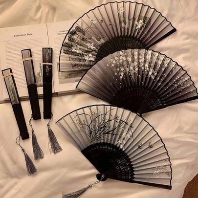 SHEIN Chinese Style Folding Hand Fan Portable Mini Black Fan For Dance Summer Cooling Beach Travel,Valentine's Day,Brazilian Valentine's Day,Brazil Valentine's Day,June 12 Valentine's Day,Saint John's Day, June Festivals,Love Gifts,Couple Gifts,Romantic Gifts,Anniversary Gifts,Gift For Boyfriend,Girlfriend,Present,Jewelry,Brazilian June Festival,June Celebration,Saint John Festival,Saint Peter's Feast,Saint Anthony's Day,Brazil June Celebrations
