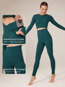 GLOWMODE 26" FeatherFit™ High Expectations Super High-Waist Pocket Leggings Gym