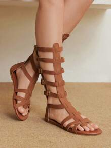 Styleloop Women's Flat Sandals, Boho Style, Retro American, Bohemian, Western, Music Festival, Party Outfit