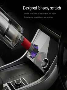 SHEIN Oszczędzający miejsce uchwyt ścienny na głowicę odkurzacza – łatwy montaż, wytrzymały plastikowy organizer z haczykami użytkowymi, haczyki użytkowe