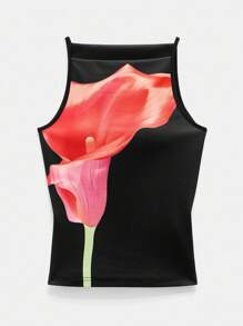 Maija 女士花卉印花圆领无袖背心，现代都市风格