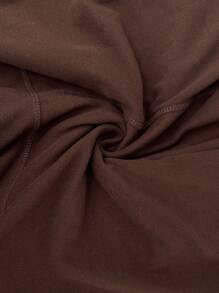 SHEIN Ropa de otoño, ropa de otoño, ropa de maternidad de otoño Pantalones de maternidad casuales de unicolor con cintura alta ajustable y bajo con abertura, pantalones de maternidad versátiles, pantalones de embarazo, pantalones de maternidad acampanados, leggings de maternidad, pantalones de maternidad marrones