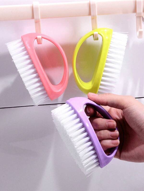 SHEIN 1PC Dazzle Colour Multifunctional Home Laundry Brush - Clothes & Shoes Cleaning Brush, Stain Remover Scrubber, Gentle Fabric Care, Non-Scratch Wash Tool For Delicates, Sneakers, Wardrobe, Handheld Scrub Brush For Household Cleaning