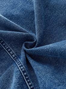 EASEVO Plus Size Men's Casual Street Style Ripped Pocket Denim Jacket