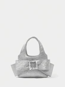 SHECARRY Fashionable Casual Versatile Women Top Handle Bags - Silver - View 1