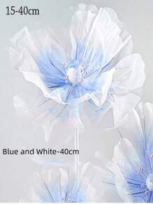 1 件 40/50 厘米大型仿真花橱窗展示 3D 大型人造花悬挂纱网镂空假花婚礼装饰 - 彩色 - 查看 2