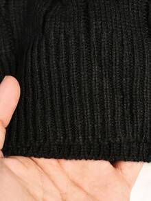 Manfinity CityGents Jersey de cuello alto informal de unicolor para hombre, otoño/invierno