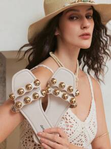 Styleloop Women's Flat Sandals, Vacation Style BOHO Outfit, American Retro Bohemian Western Music Festival Party Outfit