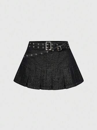 Grunge Punk Cinturón de cintura baja vintage con adornos de metal y tachas, accesorio para faldas vaqueras y minifaldas de mujer con estilo punk rock Y2K