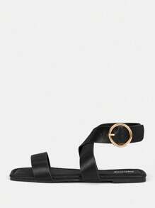 Styleloop Women's Flat Sandals, Bohemian Style Western Music Festival Party Outfit For Christmas Valentine's Day Holiday Travel Essential Boho Cowgirl Outfit - Black - View 4