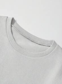 EURMUSE Set de 2 piezas de sudadera y pantalón de chándal de unicolor casual para hombre - Gris - Ver 4