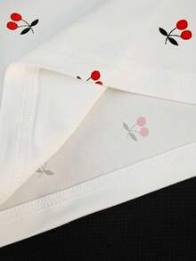 SHEIN 女士休闲樱桃印花圆领短袖T恤，夏季 - 彩色 - 查看 6