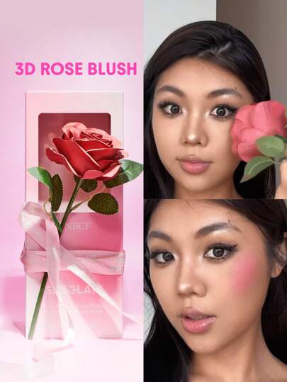 بودرة أحمر الخدود الوردية من Pink Ribbon Rose أحمر خدود وردي مقاوم للماء يدوم طويلاً ذو صبغة عالية لا يتلاشى توهج طبيعي يدوم طويلاً مكياج خفيف الوزن للوجه حمره علامة تجارية جمال مكياج مستحضرات تجميل للنساء الفتيات مثالي لفصل الخريف الشتاء مثالي ل- Y2K أزياء أنيقة هدية حفلة جاهز أفضل لون