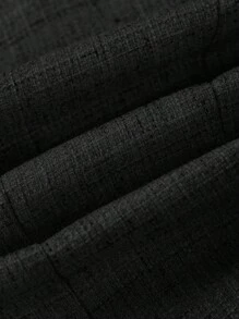 Ellevyn 女士优雅通勤法式亚麻长裤，高端质感，夏季 - 黑色 - 查看 4