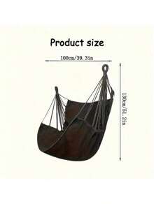 SHEIN 1 Hängematte für drinnen und Outdoor, Schaukelstuhl – strapazierfähiger Textilstoff, weiche Polyesterfüllung, bequemes ovales Design, geeignet für Höfe, Schlafzimmer, Wohnheime und Gärten – Festivalgeschenk, Hofmöbel | Festivaldekorationsprojekt stückeloses Seil zum Aufhängen, Außenhofmöbel