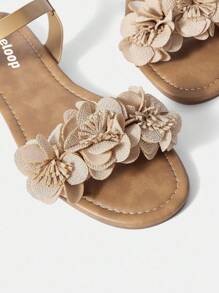 Styleloop Women's Flat Sandals, Boho Style, Retro American, Bohemian, Western Music Festival, Party Outfit For Christmas Valentine's Day - Apricot - View 5