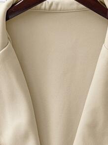 GlowEve 女士优雅商务休闲无袖西装外套 - 杏色 - 查看 2