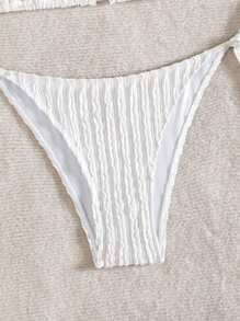 Swim Basics Bikini hai mảnh hở lưng màu trắng gợi cảm cho kỳ nghỉ hè trên bãi biển dành cho nữ - trắng - Xem 8