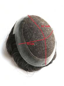 升级版澳大利亚男士假发法式蕾丝假发系统男士蕾丝 PU 假发男士假发真人发天然假发