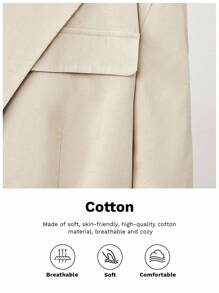 Maija 2025 Summer New Women's Short Sleeve Blazer Jacket, Elegant Vacation Music Festival Mother's Day Modern Office Casual Beach Resort Bohemian Beaded Hem Design - Khaki - View 3