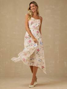 Enchnt Váy dài maxi buộc vai in hoa nhiều màu sắc lãng mạn mùa xuân/hè dành cho nữ, ngọt ngào và thanh lịch cho kỳ nghỉ, ngày lễ, ngày lễ, tiệc tùng, lễ tốt nghiệp, khách dự tiệc cưới, bãi biển và phong cách Boho Chic, váy mùa hè cho nữ, váy chống nắng cho nữ, quần áo mùa hè, váy thanh lịch cho tiệc tùng - Nhiều màu - Xem 6