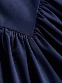 Maija Navy Blue Waist-Cinched Backless Tie Detail Summer Mini Dress For Women, Leisure, Fashion, Festival, Party - Navy Blue - View 12