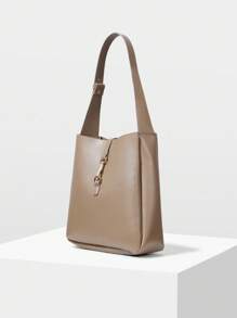 MOTF PREMIUM PU 皮革搭扣单肩包 - Volcanic Gray - 查看 3