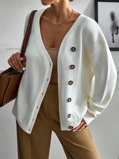 EURMUSE Relaxed Fit Sweater Jacket Featuring Asymmetrical Front Closure And Soft Rib Trim,Cardigan Women,Cardigan,Petite Cardigan,Burgundy Cardigan,Cardigans For Women,Long Cardigans Woman,Petite Cardigans,Beige Cardigan,Cream Cardigan,Cardigans