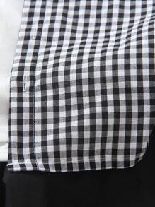 Genkimix Kids Set de 2 piezas para niños pequeños con camisa de manga larga a cuadros estilo nuevo + pantalón suelto con cordón, silueta clásica de camisa a cuadros, cierre con botones para facilitar el uso, pantalón de pierna entallada agrega moda y previene el aire frío, adecuado para el uso diario en la escuela, el patio de recreo y las compras