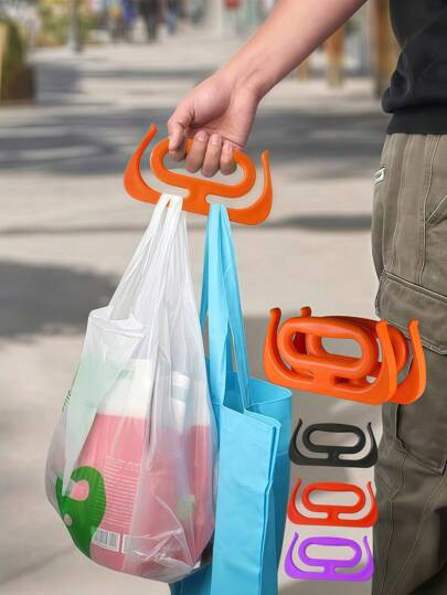 SHEIN 耐用购物袋手柄 - 符合人体工程学的多功能挂钩 | 适用于购物 / 旅行 / 家居和厨房 | 方便收纳