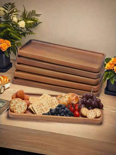 Wooden Trays - Trays, Suitable For All Seasons, Multi-Purpose Snack Trays, Dessert Trays, Cheese Trays, Fruit Trays, Washable, Decorative, Luxurious Kitchen Accessories