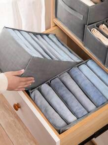 1件牛仔裤收纳盒衣柜衣服整理柜抽屉式内衣胸罩袜子女士T恤收纳盒 - 彩色 - 查看 3