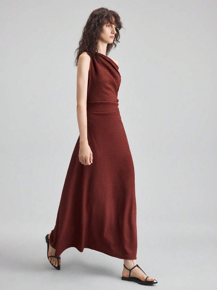 2025 New Women's Clothing, Autumn/Winter Apparel, All Season Wear, Winter Outfits, Back To School Looks For Women, Halloween & Christmas Outfits, Women's Teacher Attire, Casual Outings, Night Out Dresses, Wedding Guest Dresses, Elegant Wedding Guest Gowns, Church Attire For Women, Business Casual, Women's Business Casual Wear, Versatile Basics, Summer Elegant Solid Color Asymmetric Collar Maxi Dress