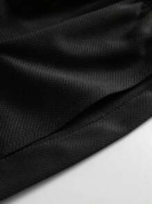 Manfinity Sport Corelite Pantalones cortos deportivos sueltos de doble capa con cordón en la cintura y estampado de letras para hombres
