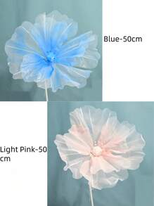 1 件 40/50 厘米大型仿真花橱窗展示 3D 大型人造花悬挂纱网镂空假花婚礼装饰 - 彩色 - 查看 13