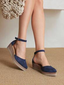 Styleloop Women's Woven Rope Platform Wedge Sandals, Vacation Style BOHO Chic Retro American Western Music Festival Party Outfit