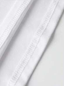 INAWLY Elegant Vacation Style Blue Floral Print Women's Slim Fit Short T-Shirt