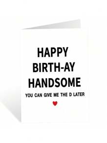 1pc Funny Birthday Card For Friend, Happy Birthday Card For Husband Friends, Rude Birthday Card For Men, Personalised Birthday Card - Multicolor - View 5