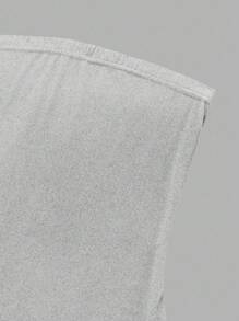 Sweetra 女式纯色露肩修身开叉紧身无袖连衣裙，适合夏季迷你短款女装 - 淺灰色 - 查看 6