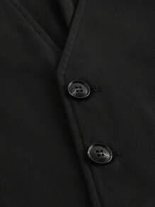 EASEVO Plus Size Men's Woven Suit Vest, Suitable For Summer