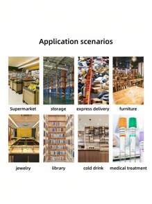 1roll Plain Label Sticker, Minimalist Multifunction Label Sticker For Student Back To School - Multicolor - View 3