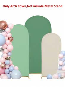 1/2/3 piezas Funda semi-ular de arco en forma de U de unicolor, adecuada para fiesta de cumpleaños, decoración de boda, telón de fondo interior/exterior, funda de tetón en formas de u para decoración del arco de la boda para fiestas, todo el escenario (marco de metal no incluido), Navidad