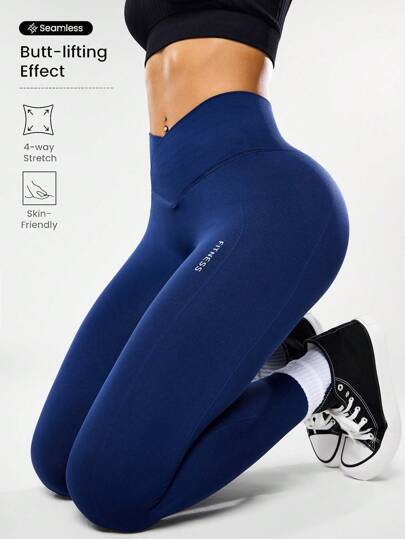 Core Rhythm Seamless High-Waisted Navy Leggings For Workouts With -Lifting And 4-Way Stretch Fitness Leggings Yoga Women Pants